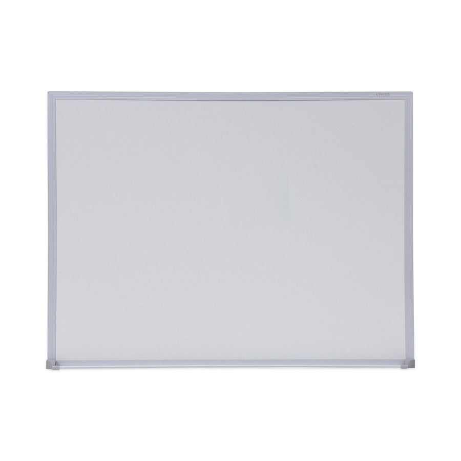Universal Dry-Erase Board, Melamine, 24 x 18, Satin-Finished Aluminum Frame