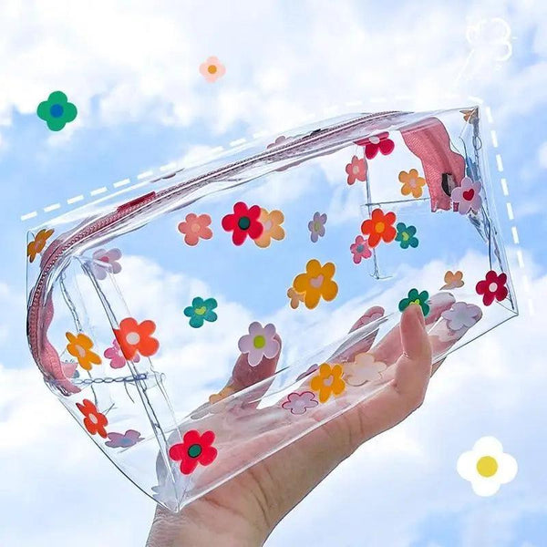 Floral Clear Pencil & Essentials Case